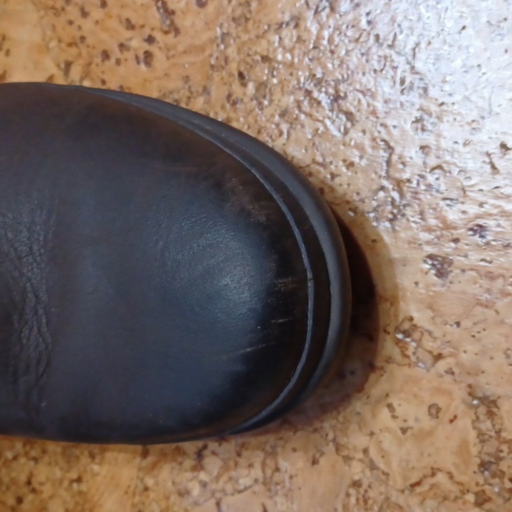 UGG Australia Women's Chocolate Brown Leather & Wool Robbie Boots 7.5 - Picture 10 of 10